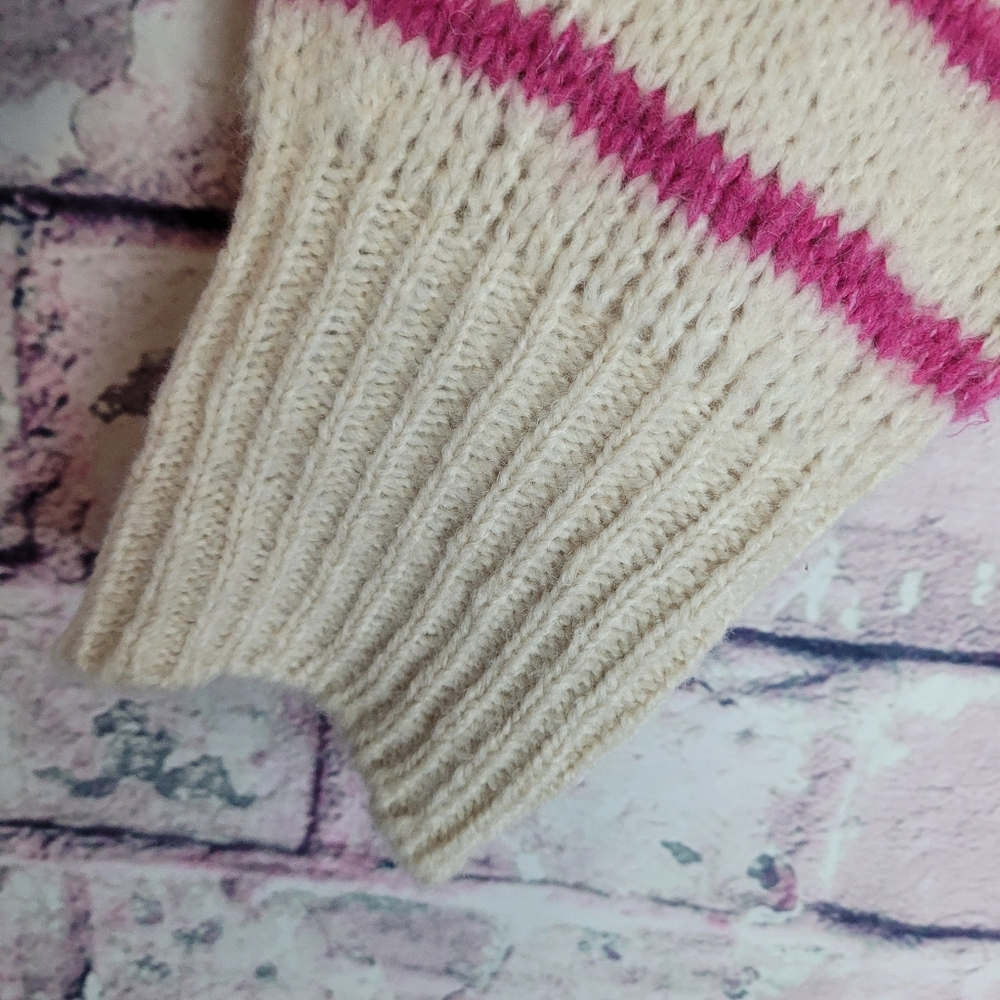 VOYAGEUR BY MERSEA SALT & SEA TURTLENECK SWEATER CREAN MAGENTA SMALL - Picture 5 of 12